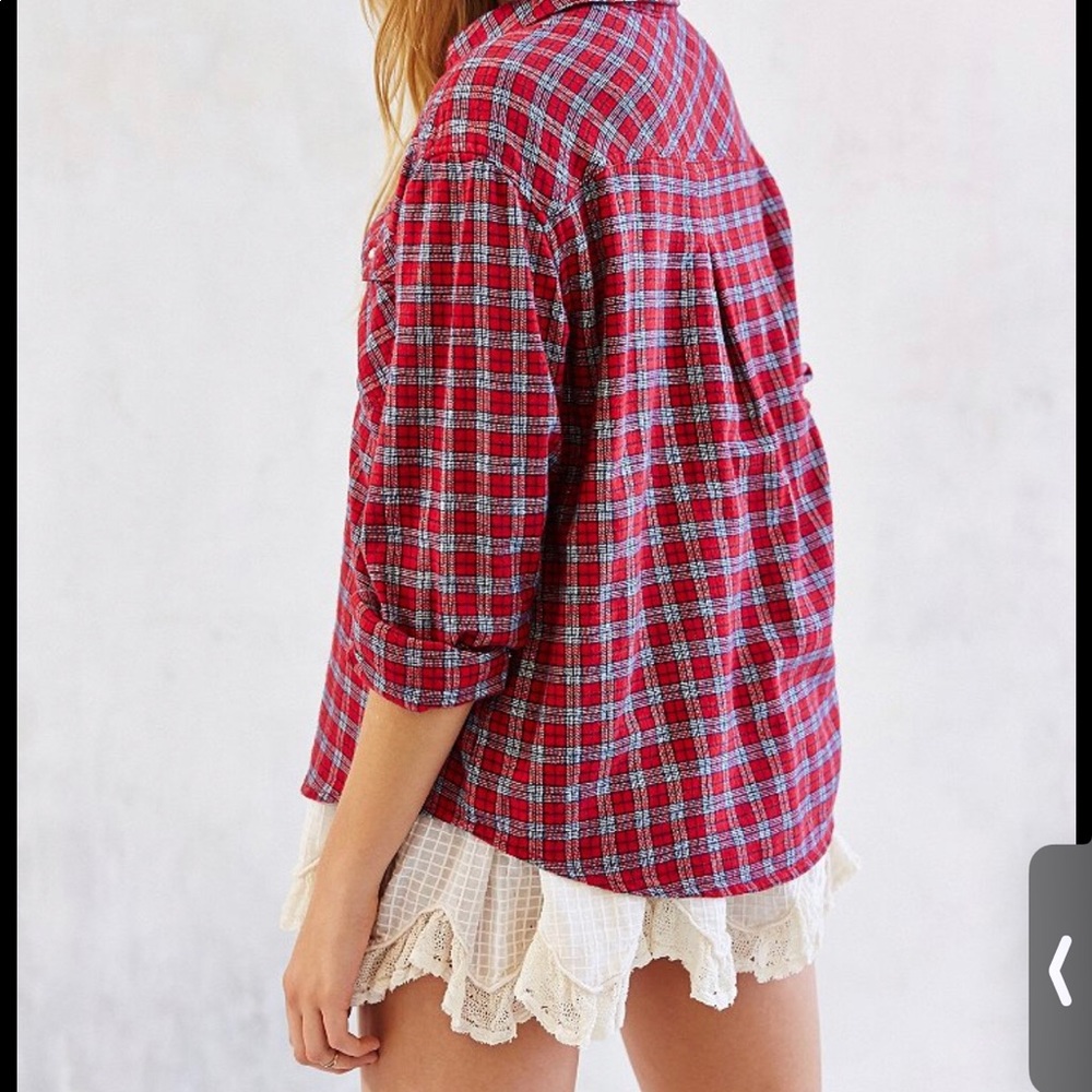 BDG Flannel with Lace Trim